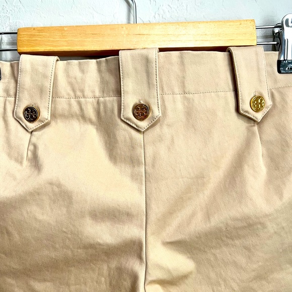 Tory Burch Kinney Bermuda Shorts in Khaki/Tan/Chino, Size 2 - Picture 4 of 6